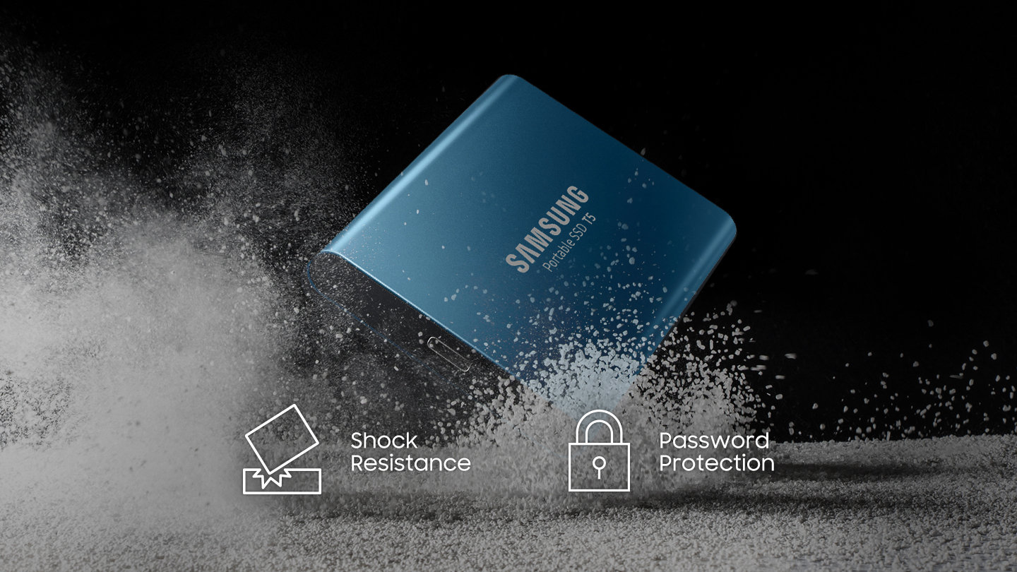 SAMSUNG EXTERNAL SSD T5 500GB اس اس دی اکسترنال سامسونگ